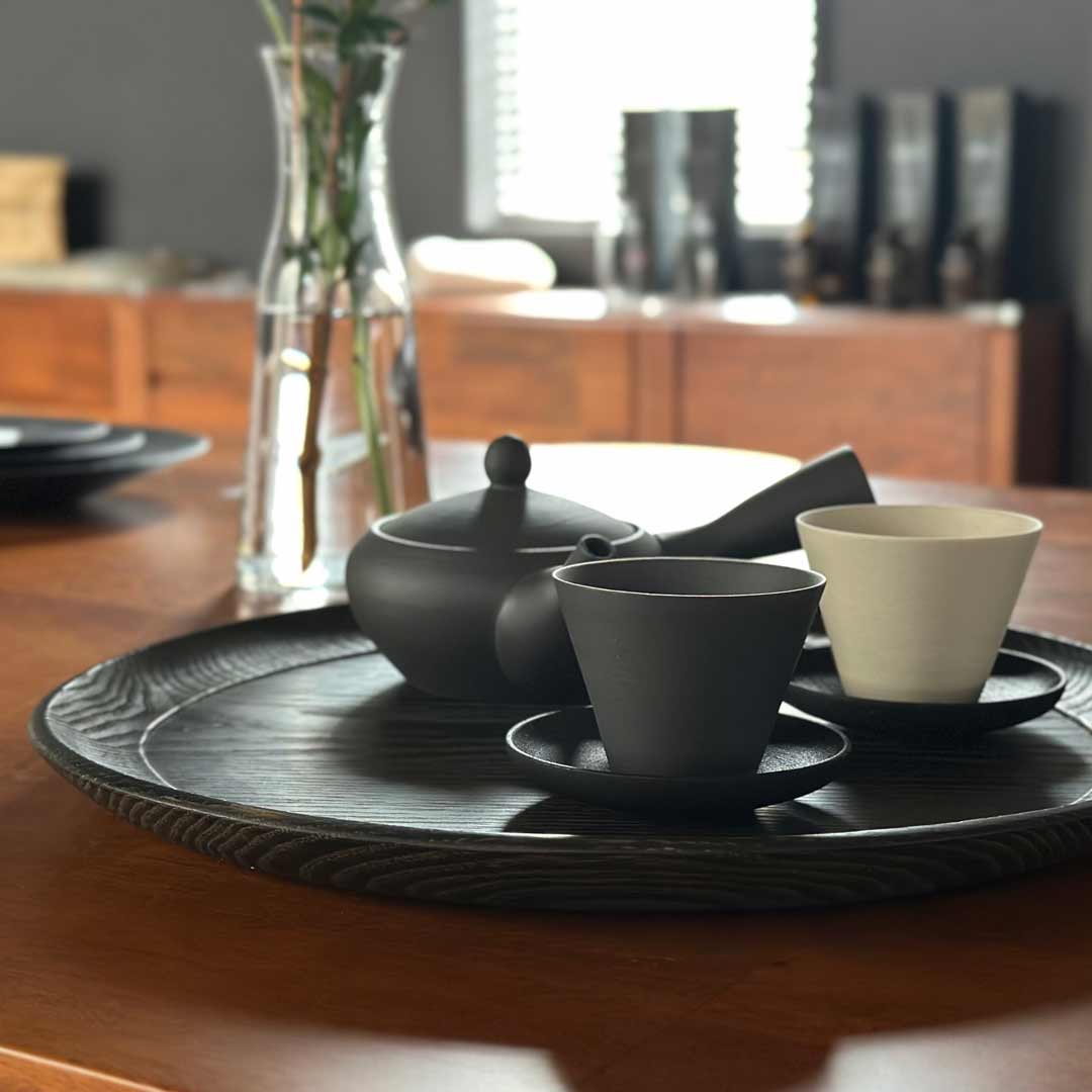 円錐小碗_白練_黒練